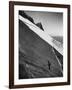 Workman Cleaning Concrete Which Catches Rain Water on Gibraltar-Ralph Crane-Framed Photographic Print