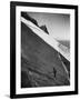 Workman Cleaning Concrete Which Catches Rain Water on Gibraltar-Ralph Crane-Framed Photographic Print