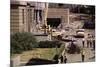 Workmen Clearing Building Debris-null-Mounted Photographic Print