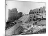Workmen Clearing Rubble from Ruins of 6th Century Monte Cassino between Allies and Germans in WWII-Alfred Eisenstaedt-Mounted Photographic Print