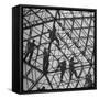 Workmen Covering Top of the Geodesic Dome, Ford Rotunda Outside their River Rouge Plant-Howard Sochurek-Framed Stretched Canvas