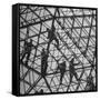 Workmen Covering Top of the Geodesic Dome, Ford Rotunda Outside their River Rouge Plant-Howard Sochurek-Framed Stretched Canvas