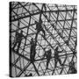 Workmen Covering Top of the Geodesic Dome, Ford Rotunda Outside their River Rouge Plant-Howard Sochurek-Stretched Canvas