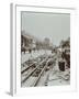 Workmen Extending Tramlines, Brixton Road, London, 1907-null-Framed Photographic Print