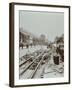 Workmen Extending Tramlines, Brixton Road, London, 1907-null-Framed Photographic Print