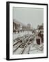 Workmen Extending Tramlines, Brixton Road, London, 1907-null-Framed Photographic Print