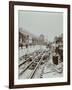 Workmen Extending Tramlines, Brixton Road, London, 1907-null-Framed Photographic Print