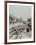 Workmen Extending Tramlines, Brixton Road, London, 1907-null-Framed Photographic Print