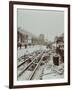 Workmen Extending Tramlines, Brixton Road, London, 1907-null-Framed Photographic Print