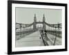 Workmen on Old Chelsea Bridge, London, 1921-null-Framed Photographic Print