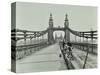 Workmen on Old Chelsea Bridge, London, 1921-null-Stretched Canvas
