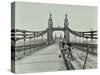 Workmen on Old Chelsea Bridge, London, 1921-null-Stretched Canvas