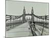 Workmen on Old Chelsea Bridge, London, 1921-null-Mounted Photographic Print