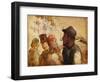 Workmen on the Street, 1838-40 (Oil on Board)-Honore Daumier-Framed Giclee Print