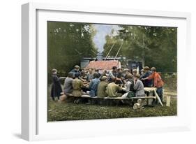 Workmen's Canteen in a Village, Russia, C1890-Gillot-Framed Giclee Print