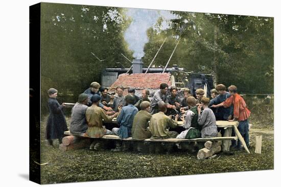Workmen's Canteen in a Village, Russia, C1890-Gillot-Stretched Canvas