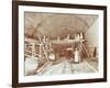 Workmen Tiling the Rotherhithe Tunnel, London, December 1907-null-Framed Photographic Print