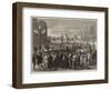 Workmen Waiting to Be Engaged in the Place of the Hotel De Ville, Paris-Jules Pelcoq-Framed Giclee Print