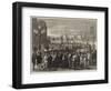 Workmen Waiting to Be Engaged in the Place of the Hotel De Ville, Paris-Jules Pelcoq-Framed Giclee Print