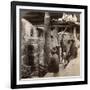 Workmen Watching Kilns Full of Awata Porcelain, Kinkosan Works, Kyoto, Japan, 1904-Underwood & Underwood-Framed Photographic Print