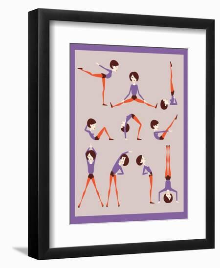 Workout-yemelianova-Framed Art Print