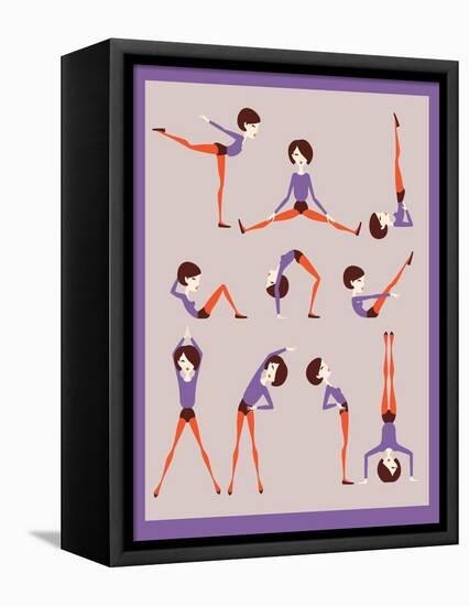 Workout-yemelianova-Framed Stretched Canvas