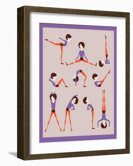 Workout-yemelianova-Framed Art Print