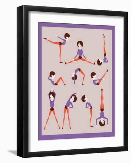 Workout-yemelianova-Framed Art Print