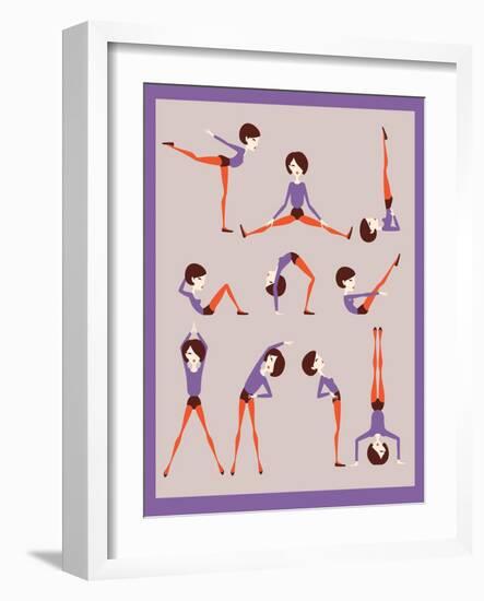 Workout-yemelianova-Framed Art Print