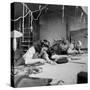 Workroom with Weft Threads to Create Tapestries, Aubusson, France, June 1946-David Scherman-Stretched Canvas