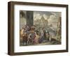 Works of Mercy: Distribution of Bread to Poor in Flanders, Belgium 17th Century-null-Framed Giclee Print