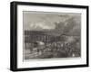 Works of the Midland Railway at King'S-Cross, Temporary Bridge, Old St Pancras-Road-null-Framed Giclee Print