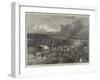 Works of the Midland Railway at King'S-Cross, Temporary Bridge, Old St Pancras-Road-null-Framed Giclee Print