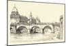 Works on the Old Pont Notre-Dame, 1913 (1915)-Herman Armour Webster-Mounted Giclee Print