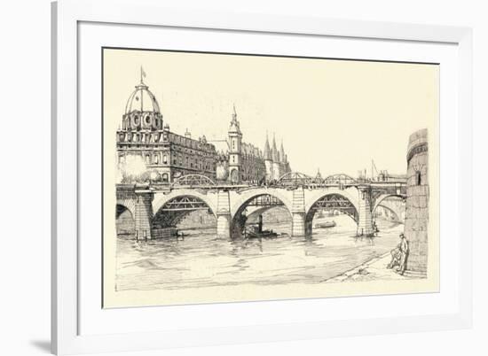 Works on the Old Pont Notre-Dame, 1913 (1915)-Herman Armour Webster-Framed Giclee Print