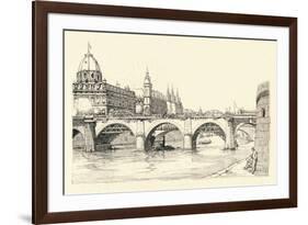 Works on the Old Pont Notre-Dame, 1913 (1915)-Herman Armour Webster-Framed Giclee Print