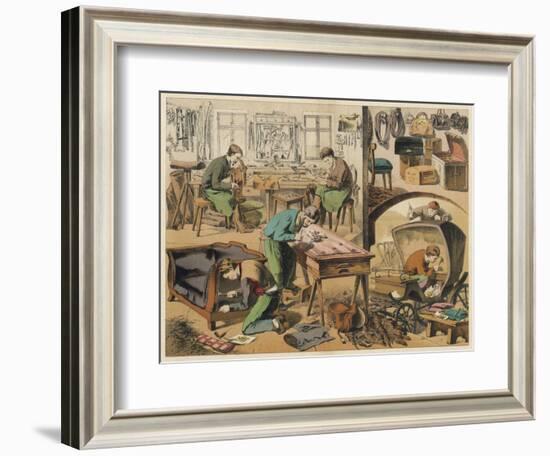 Workshop of a Saddler and Upholsterer-null-Framed Art Print