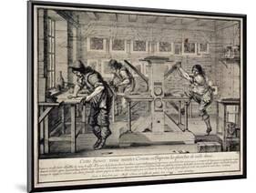 Workshop of an Engraver, 1642-Abraham Bosse-Mounted Giclee Print