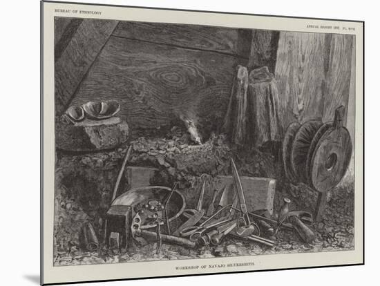 Workshop of Navajo Silversmith-null-Mounted Giclee Print