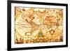 World Antique Map-oersin-Framed Art Print