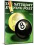 "World as Cue Ball," Saturday Evening Post Cover, January 25, 1941-Emmett Watson-Mounted Giclee Print