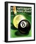 "World as Cue Ball," Saturday Evening Post Cover, January 25, 1941-Emmett Watson-Framed Premium Giclee Print