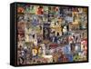 World Bicycle Tour Collage-null-Framed Stretched Canvas