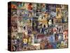 World Bicycle Tour Collage-null-Stretched Canvas