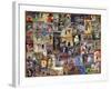 World Bicycle Tour Collage-null-Framed Giclee Print