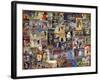 World Bicycle Tour Collage-null-Framed Giclee Print