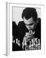 World Chess Champion Tigran V. Petrosian, During a Tournament Game-null-Framed Premium Photographic Print