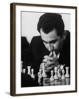 World Chess Champion Tigran V. Petrosian, During a Tournament Game-null-Framed Premium Photographic Print