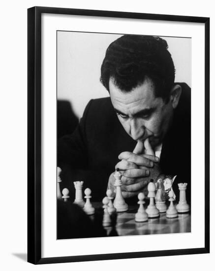 World Chess Champion Tigran V. Petrosian, During a Tournament Game-null-Framed Premium Photographic Print