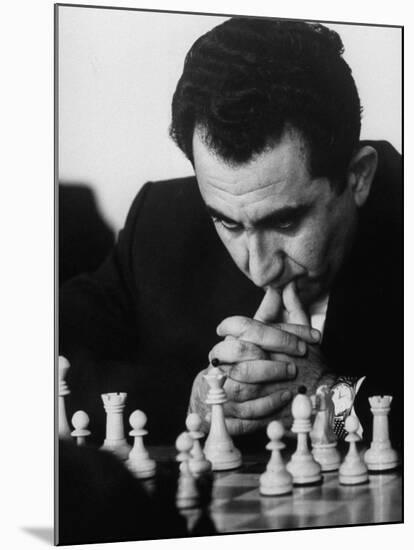 World Chess Champion Tigran V. Petrosian, During a Tournament Game-null-Mounted Premium Photographic Print